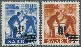 Saarland (1947/56): 1947, 4,- Franc Auf 16 Pfennig Tadellos Postfrisch In Der Ausagabetypischen Zähn - Ungebraucht