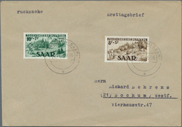 Saarland (1947/56): 1949, 8 F Und 10 F "Jugendherbergswerk" Als FDC Von "WADERN (SAAR) 11.1.49" Adre - Ungebraucht