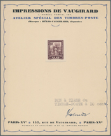 Saarland (1947/56): 1949/50. Außergewöhnliche Serie Von 8 Ungezähnten, Gummierten Marken, Fixiert Au - Ungebraucht