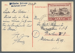 Saarland (1947/56): 1950, "IBASA" Als Portorichtige EF Mit ESST Nach Berlin Von Prominentem Absender - Unused Stamps