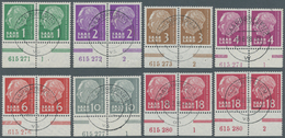 Saarland (1957/59) - OPD Saarbrücken: 1957, Freimarken Heuss (I), 1 (Fr) Bis 4 (Fr), 6 (Fr), 10 (Fr) - Used Stamps