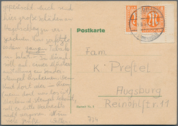Bizone: 1945, Freimarke AM-Post 8 Pf Und 8 Pf Halbierung (nicht Erlaubt!) AM-Post 4 Pf Mit 4 Pf Halb - Sonstige & Ohne Zuordnung