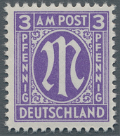 Bizone: 1945, AM-Post 3 Pfg. Deutscher Druck In Der Besseren Farbe "blauviolett" Und Dort In Der Seh - Sonstige & Ohne Zuordnung