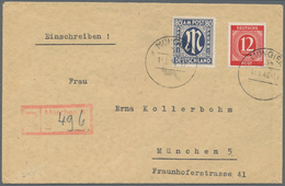 Bizone: 1946, 80 Pf Schwarzviolettultramarin AM-Post, Gez. 11 1/2 : 11, Zusammen Mit All.Besetzung 1 - Other & Unclassified
