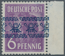 Bizone: 1948, "6 Pfg. Mit Blauem Bandaufdruck", Tadelloser Wert Des Sogenanten "Bonner Aufdruckes" I - Other & Unclassified