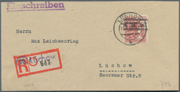 Bizone: 1948, 60 Pfg. Band Auf Arbeiter Hellbraunkarmin Als Portogerechte Frankatur Auf Orts-R-Brief - Sonstige & Ohne Zuordnung