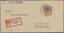 Bizone: 1948, 60 Pfg. Band Auf Arbeiter Hellbraunkarmin Als Portogerechte Frankatur Auf Orts-R-Brief - Other & Unclassified