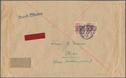 Bizone: 1948, Orts Eilbotenbrief Amberg 30. 08. 48, Freigemacht Mit Der Hellen 60 Pf Arbeiter Bandau - Other & Unclassified