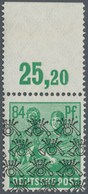 Bizone: 1948, Freimarke 84 Pf Arbeiter Mit Kopfstehendem Posthorn-Netzaufdruck, Vom Durchgezähnten O - Other & Unclassified