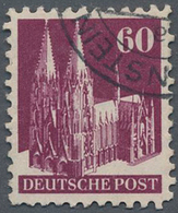 Bizone: 1948, 60 Pf Bauten Type Ia Gestempelt Wasserzeichen X, Gez. 11:11 1/2, Gepr. Salomon, Mi 750 - Sonstige & Ohne Zuordnung