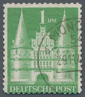 Bizone: 1948, 1 DM Bauten In Type II, Gez. 11 Mit Wz. 3Y (liegend) Gestempelt, Gepr.Salomon, Mi 3.00 - Sonstige & Ohne Zuordnung