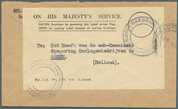 Bizone - Besonderheiten: 1945, 25. 4., "Netherlans War Crimes Commission" 2x K2 Auf Britisch. OHMS-D - Autres & Non Classés