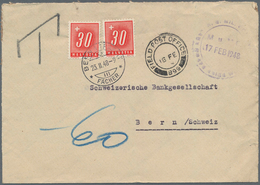 Bizone - Besonderheiten: 1948, Firmenbrief Der Deutschen Bank In Köln, Rückseitig Mit Violettem L4 J - Autres & Non Classés
