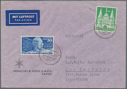 Bundesrepublik Deutschland: 1949. Luftpostbrief Nach Argentinien, Frankiert Mit 1 DM Grün "Holstento - Briefe U. Dokumente