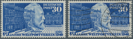 Bundesrepublik Deutschland: 1949, Weltpostverein 30 Pf Mit PLATTENFEHLER III "zweite Figur Von Recht - Briefe U. Dokumente