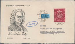 Bundesrepublik Deutschland: 1950, 20 Pfg. Bachsiegel Auf Adressiertem Schmuckumschlag Mit Ersttagsst - Lettres & Documents