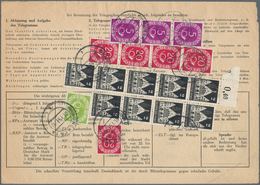 Bundesrepublik Deutschland: 1953, Frankiertes Telegramm Mit Bizone Bauten/Bund Posthorn Mischfrankat - Covers & Documents