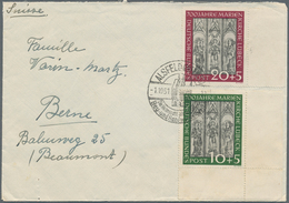 Bundesrepublik Deutschland: 1951, Portogerechter Auslandsbrief Mit 10 Pfg. Marienkirche Aus Der Rech - Covers & Documents
