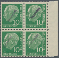 Bundesrepublik Deutschland: 1960. Heuss I 10 Pf Im SR-4er-Block, Jede Marke Mit Aufdruck "Entwertet" - Lettres & Documents