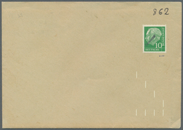 Bundesrepublik Deutschland: 1961. Versuchsbrief Mit 10 Pf Heuss "Entwertet" Und Strichcodierung. Han - Lettres & Documents