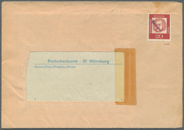 Bundesrepublik Deutschland: 1961. Fensterumschlag Mit 20 Pf Bach "Entwertet" Als Versuchs-Umschlag Z - Briefe U. Dokumente