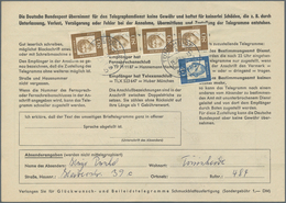 Bundesrepublik Deutschland: 1963. Telegramm Aus Tönisheide Mit 2x Senkr. Paar 80 Pf Kleist Und 40 Pf - Briefe U. Dokumente