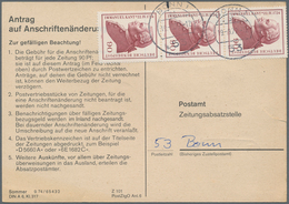 Bundesrepublik Deutschland: 1977, Senkrechter Dreierstreifen 90 Pfg. Kant Auf Antrag Auf Anschriften - Briefe U. Dokumente