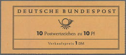 Bundesrepublik - Markenheftchen: 1960. Heuss I. Seitenrand Mit Roter Bogenlaufnummer. Links Offen. P - Autres & Non Classés