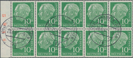 Bundesrepublik - Zusammendrucke: 1960, 10 Pfg. Heuss Heftchenblatt Mit Roter Bogenlaufnummer, Gestem - Se-Tenant