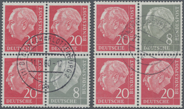 Bundesrepublik - Zusammendrucke: 1960, Heuss Liegendes WZ, Senkr. Zusammendruck 8+20 Pfg. Erstauflag - Zusammendrucke