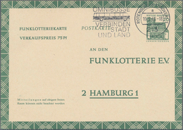 Bundesrepublik - Ganzsachen: 1966, 20 Pf Funklotterie Postkarte, SEHR SELTENEN ABART OHNE LUMOGEN BA - Autres & Non Classés