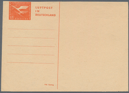 Bundesrepublik - Besonderheiten: 1955, 15 Pfg. Lufthansa, Essay In Orange Zu Einer Nicht Realisierte - Andere & Zonder Classificatie