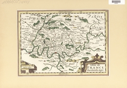 Landkarten Und Stiche: 1648/1734. Map Of The Region L'Isle De France, Region Around Paris. From The - Geographie