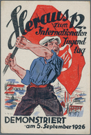 Ansichtskarten: Politik / Politics: DEUTSCHLAND 1926, "Heraus Zum 12. Internationalen Jugendtag Demo - Personnages