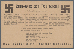 Ansichtskarten: Propaganda: 1921 Zinnowitz Den Deutschen / Zinnowitz Of The Germans, Home Of "the Ge - Politieke Partijen & Verkiezingen