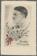 Ansichtskarten: Propaganda: 1929. "Deutsche Ostergrüße". Early Adolf Engraved Portrait Postcard Circ - Political Parties & Elections