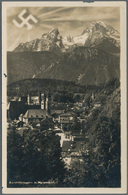 Ansichtskarten: Propaganda: 1930/1934, 3 Fotokarten Mit Aufgehender Hakenkreuz-Sonne Aus Berchtesgad - Partis Politiques & élections