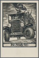 Ansichtskarten: Propaganda: 1930. Die Straße Frei ... / Free The Street ...: Early NSDAP Real Photo - Partis Politiques & élections