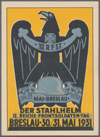 Ansichtskarten: Propaganda: 1931 Stahlhelm Breslau. Advertising The 12. Reichsfrontsoldatentag / 12t - Partis Politiques & élections
