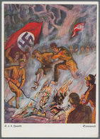 Ansichtskarten: Propaganda: 1932 Sonnwend / Solstice: Propaganda Card Nr. 17 By Artist E.v.d. Hardt, - Parteien & Wahlen