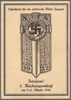 Ansichtskarten: Propaganda: 1932. Opferkarte Für Die Sächsiche Hitler-Jugend = Potsdam = 1. Reichsta - Parteien & Wahlen