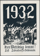 Ansichtskarten: Propaganda: 1932 Der Weltkrieg Kommt! Lest Ludendorffs Volkswarte - Lest Die Neue Sc - Political Parties & Elections