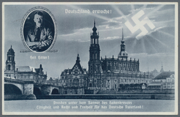 Ansichtskarten: Propaganda: 1932. Scarce Early Hitler NSDAP Propaganda Postcard Showing Inset Portra - Partis Politiques & élections