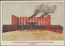 Ansichtskarten: Propaganda: 1933, Grundsteinlegung Haus Der Deutschen Kunst : Interesting And Scarce - Parteien & Wahlen