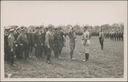 Ansichtskarten: Propaganda: Original Private Real Photo RPPC Of Hitler With A Bunch Of SS/SA Men Inc - Partis Politiques & élections