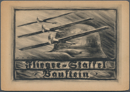 Ansichtskarten: Propaganda: 1934, Stahlhelm Flugzeug-Spende "Flieger-Staffel Baustein", Postalisch G - Parteien & Wahlen