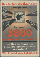 Ansichtskarten: Propaganda: 1934, "Deutschlands Nachbarn...", Farbige Propagandakarte Postalisch Gel - Partis Politiques & élections