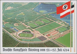Ansichtskarten: Propaganda: 1934 Deutsche Kampfspiele Nürnberg / German War Games Nuremberg Advertis - Parteien & Wahlen
