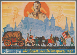 Ansichtskarten: Propaganda: 1935, Nürnberg Die Stadt Der Reichsparteitage, Farbige Künstler-AK Von G - Political Parties & Elections