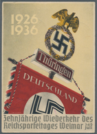 Ansichtskarten: Propaganda: 1936, "Zehnjährige Wiederkehr Des Reichsparteitages Weimar" Offizielle F - Parteien & Wahlen